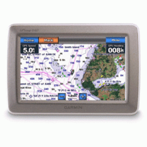 GARMIN GPSMAP 640 LAND & SEA GPS NAVIGATION SYS. W/ PRELOADED US ROAD MAPS & MARINE CHARTS
