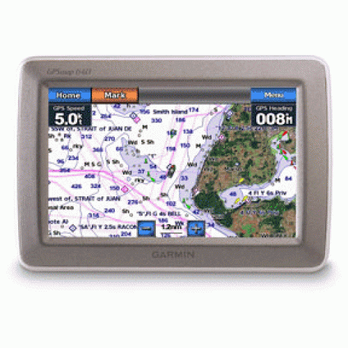 GARMIN GPSMAP 640 LAND & SEA GPS NAVIGATION SYS. W/ PRELOADED US ROAD MAPS & MARINE CHARTS