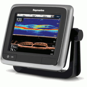 RAYMARINE A68 5.7 TOUCH MFD W/ CHIRP DOWNVISION & CPT-100 - NO CHARTS