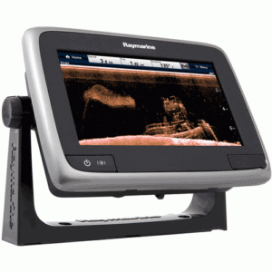 RAYMARINE A78 7 TCH MFD W/CHIRP DOWNVISION CLEARPULSE CPT-100 NA GOLD