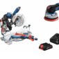 Bosch 10in Miter Saw & 18V 5in Random Orbit Sander Kit Bundle