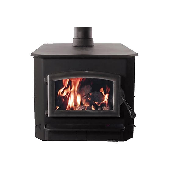 Buck Stove Wood-Burning Model 21NC Stove with Pewter Door and Blower, 1,800 sq. ft., 28,901 BTU