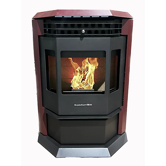 ComfortBilt HP22 Pellet Stove, 2,800 sq. ft., 55 lb. Hopper Capacity, Burgundy