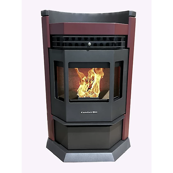 ComfortBilt HP22N Pellet Stove, 2,800 sq. ft., 80 lb. Hopper Capacity, Burgundy
