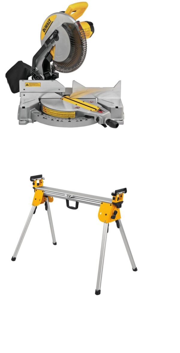 DEWALT 12 Inch 15-Amp Single Bevel Compound Miter Saw with Compact Miter Saw Stand Bundle DEWALT 12 Inch 15-Amp Single Bevel Compound Miter Saw with Compact Miter Saw Stand Bundle