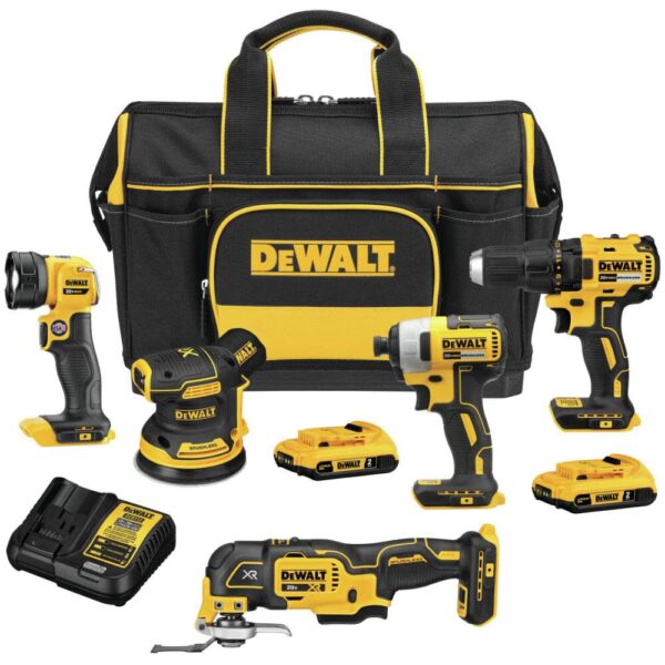DEWALT 20V MAX Brushless 5-Tool Kit with Soft Storage DEWALT 20V MAX Brushless 5-Tool Kit with Soft Storage