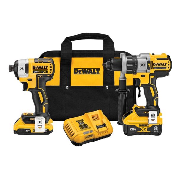 DEWALT 20V MAX POWER DETECT XR 1/2In Hammer Drill/Driver & Impact Driver Kit DEWALT 20V MAX POWER DETECT XR 1/2In Hammer Drill/Driver & Impact Driver Kit