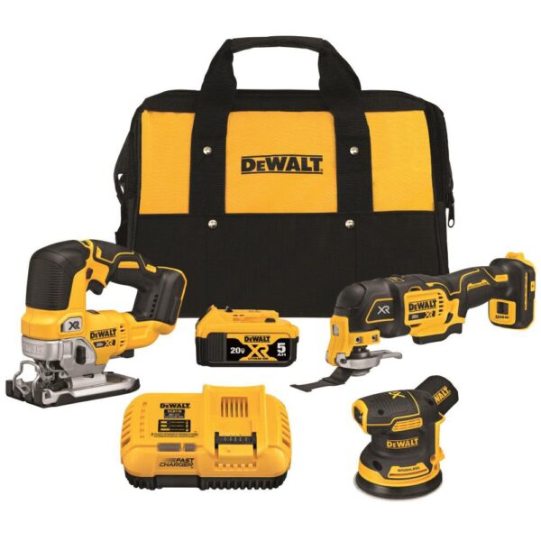 DEWALT 20V MAX XR 3 Tool Woodworking Brushless Kit DEWALT 20V MAX XR 3 Tool Woodworking Brushless Kit