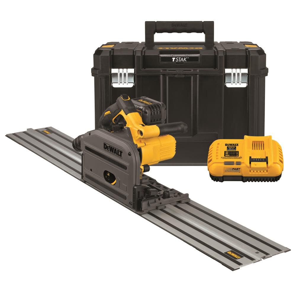 DEWALT 60V MAX 6-1/2in (165mm) Cordless TrackSaw Kit with 59 In. Track