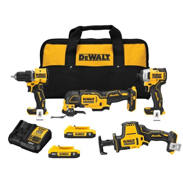DEWALT ATOMIC 20V MAX Brushless 4 Tool Combo Kit DEWALT ATOMIC 20V MAX Brushless 4 Tool Combo Kit