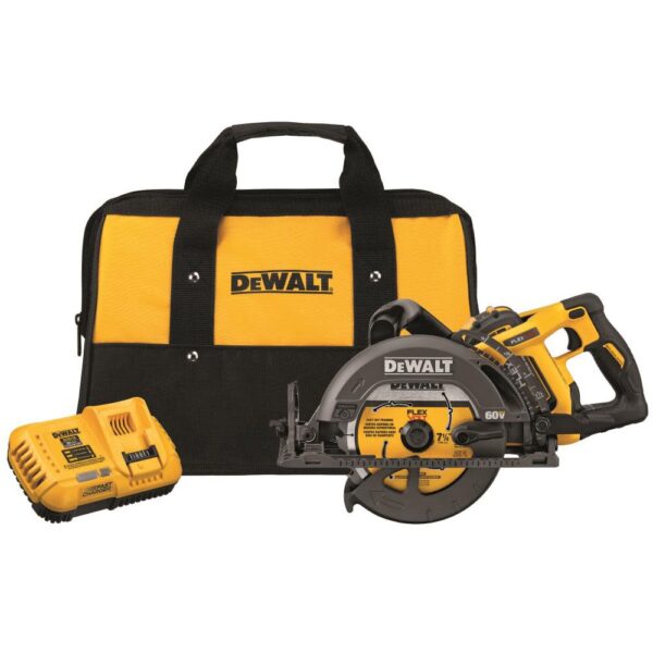 DEWALT FLEXVOLT 60V MAX 7-1/4 Worm Drive Style Saw (9.0Ah Battery) Kit