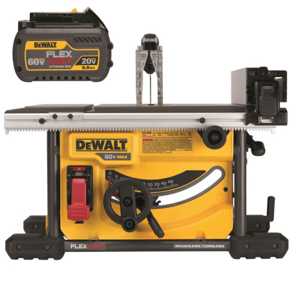 DEWALT FLEXVOLT 60V MAX 8-1/4 Inch Table Saw & 6.0 Ah Battery Bundle DEWALT FLEXVOLT 60V MAX 8-1/4 Inch Table Saw & 6.0 Ah Battery Bundle