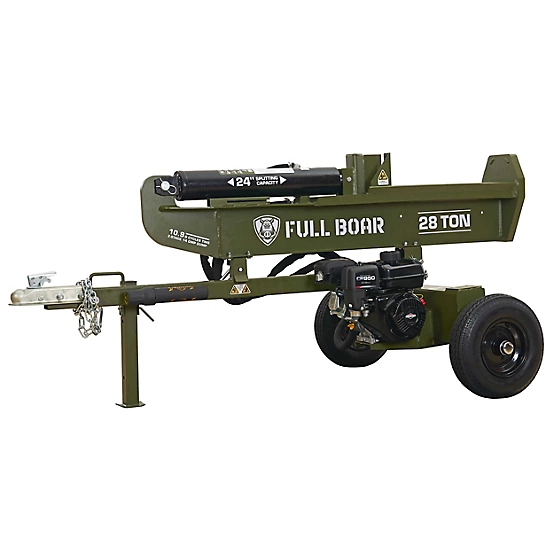 Full Boar 28-Ton Gas-Powered Log Splitter, 212cc Engine