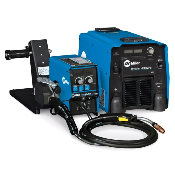 Miller Invision 450 MPa MIG Welder with Feeder, Accessory Package, and Cart (951499) Miller Invision 450 MPa MIG Welder with Feeder, Accessory Package, and Cart (951499)