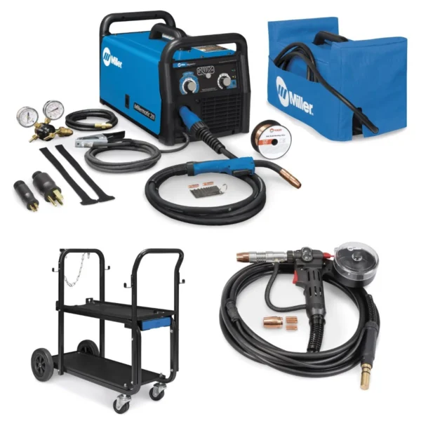 Miller Millermatic 211 MIG Welder, Spoolmate 150, and Accessories (907614) Miller Millermatic 211 MIG Welder, Spoolmate 150, and Accessories (907614)