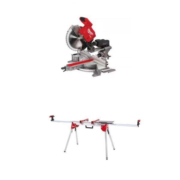 Milwaukee M18 12 In. Miter Saw (Bare Tool), Folding Miter Saw Stand Bundle Milwaukee M18 12 In. Miter Saw (Bare Tool), Folding Miter Saw Stand Bundle