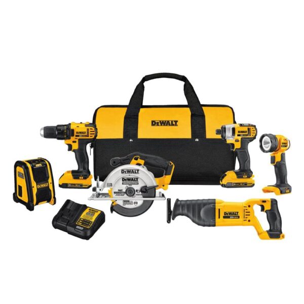 NEW DEWALT 20 V MAX Compact 6 TOOL Combo Kit