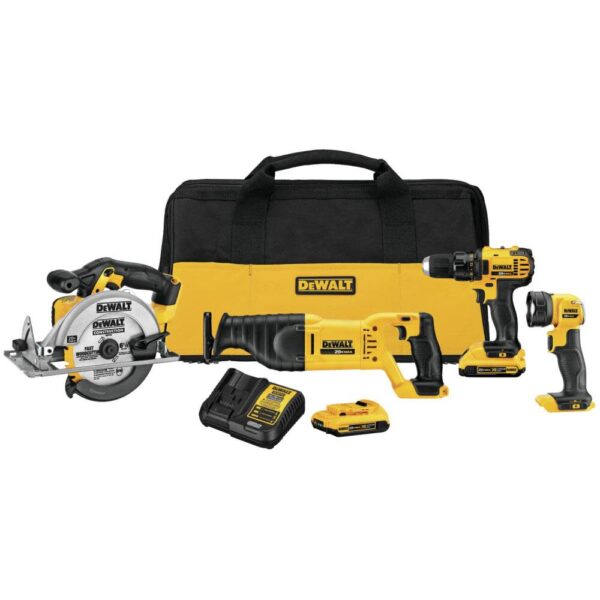 NEW DEWALT 20V MAX 4 Tool Combo Kit NEW DEWALT 20V MAX 4 Tool Combo Kit