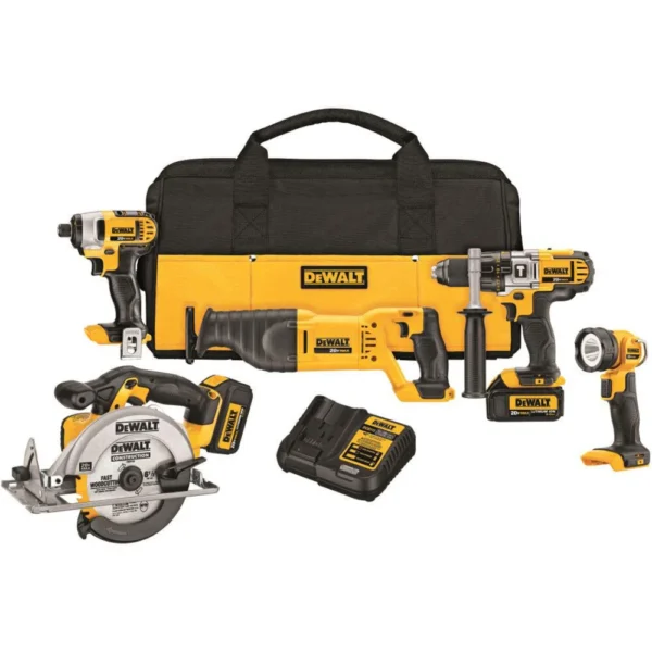 NEW DEWALT 20V MAX 5 Tool Combo Kit