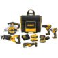 NEW DEWALT 20V MAX 6 Tool Combo Kit with Large Site Ready Rolling Bag