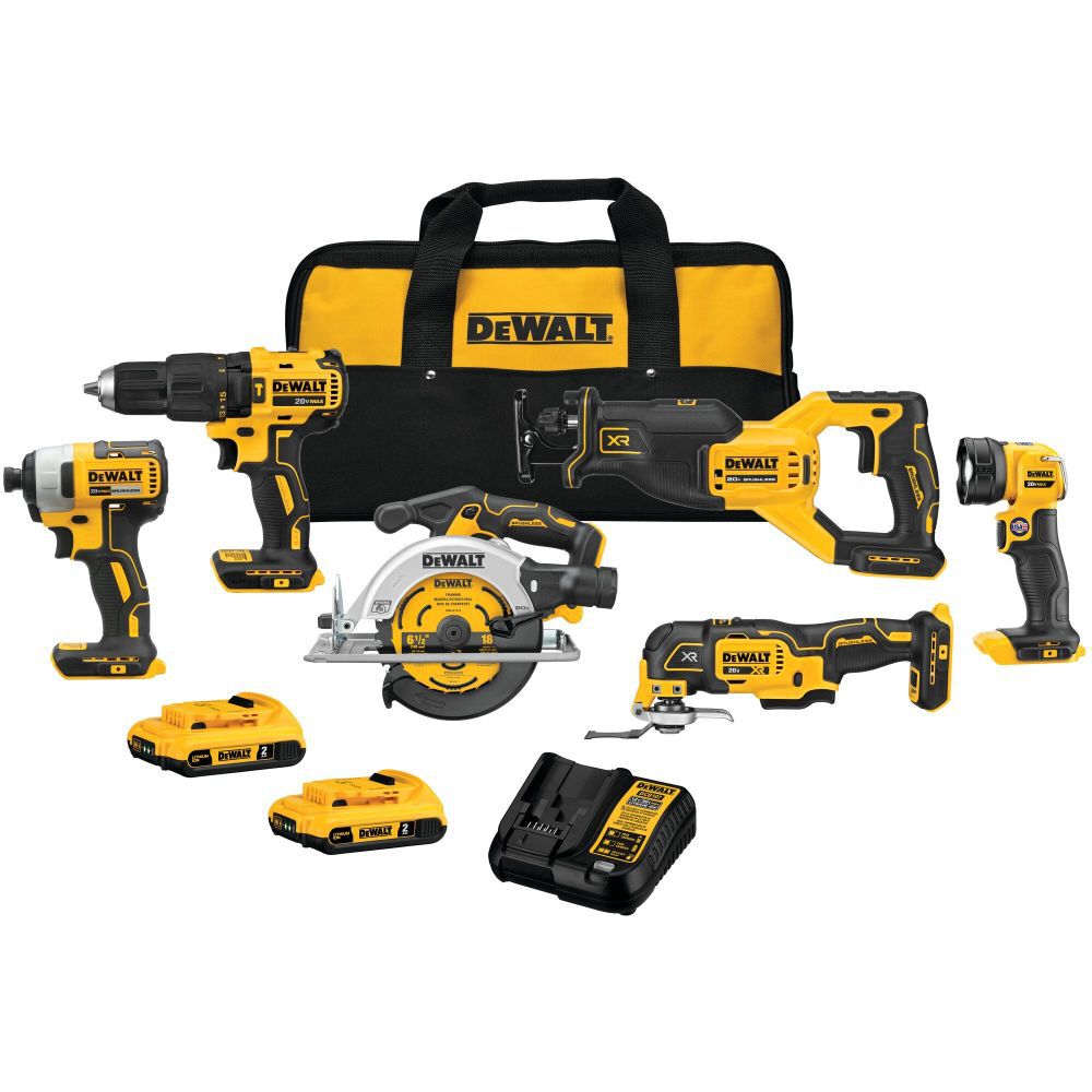 NEW DEWALT 20V MAX Brushless Cordless 6-Tool Combo Kit