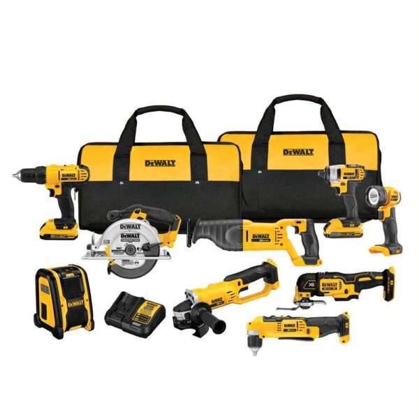 NEW DEWALT 20V Max 9 Tool Combo Kit with Soft Case NEW DEWALT 20V Max 9 Tool Combo Kit with Soft Case