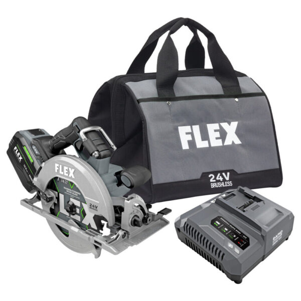 NEW FLEX 24V 7 1/4in Circular Saw Stacked-Lithium Kit