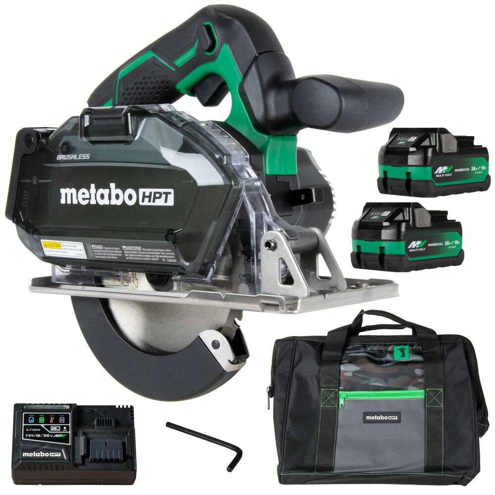 NEW Metabo HPT 18V MultiVolt 5-3/8 to 5-7/8 Inch Cordless Metal Cutting Circular Saw Kit