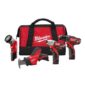 NEW Milwaukee M12 Cordless Lithium-Ion 4 Tool Combo Kit