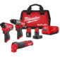 NEW Milwaukee M12 FUEL Drill Driver, Impact Driver & Oscillating Multi-Tool Combo Kit Bundle
