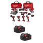 NEW Milwaukee M18 7-Tool Combo Kit, (2) REDLITHIUM XC5.0 Battery Pack Bundle