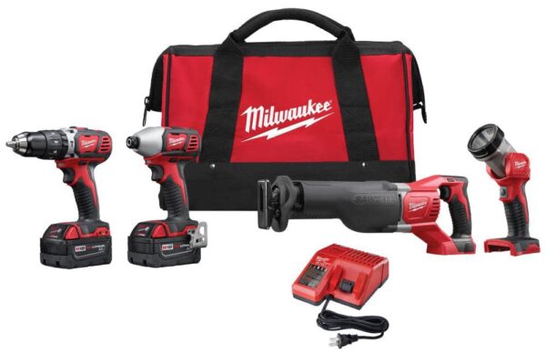 NEW Milwaukee M18 Cordless Lithium-Ion 4-Tool Combo Kit NEW Milwaukee M18 Cordless Lithium-Ion 4-Tool Combo Kit