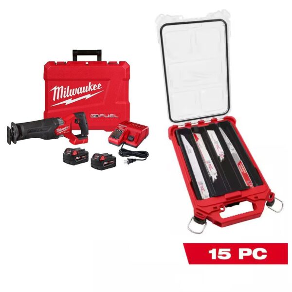 NEW Milwaukee M18 Reciprocating Saw-(2) XC5.0, 15Piece Blade Packout Kit Bundle NEW Milwaukee M18 Reciprocating Saw-(2) XC5.0, 15Piece Blade Packout Kit Bundle