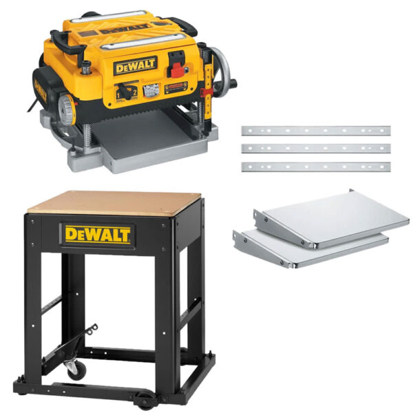 NEW DEWALT Thickness Planer 13in 2 Speed 3 Knife with Mobile Stand NEW DEWALT Thickness Planer 13in 2 Speed 3 Knife with Mobile Stand