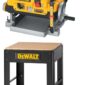 NEW DEWALT Thickness Planer 13in Three Knife 2 Speed with Mobile Stand Bundle