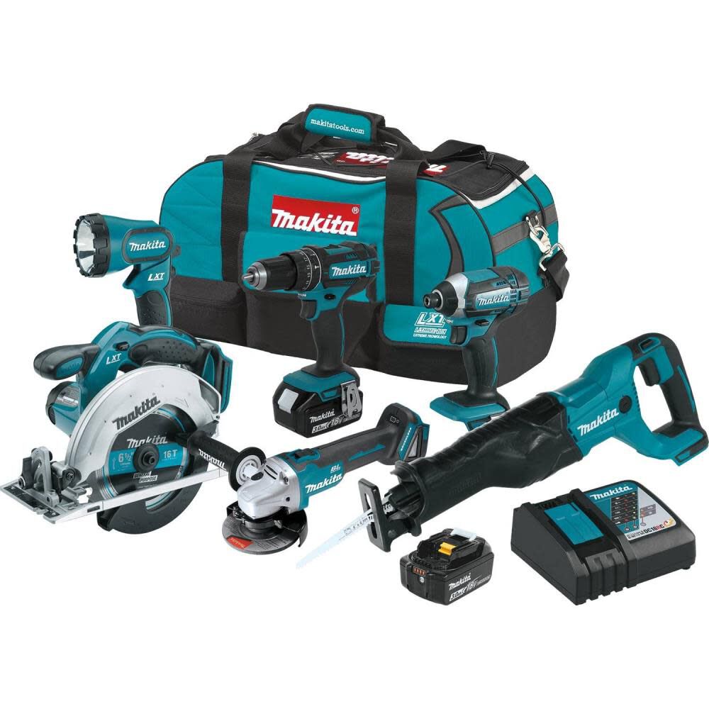 MAKITA Ensemble (2 pièces) lithium-ion LXT 18 V (5,0 Ah) sans fil (avec 3 batteries, charg... | Home Depot Canada