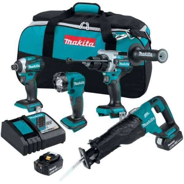 NEW Makita 18V LXT Lithium Ion Brushless Cordless Combo Kit 4pc